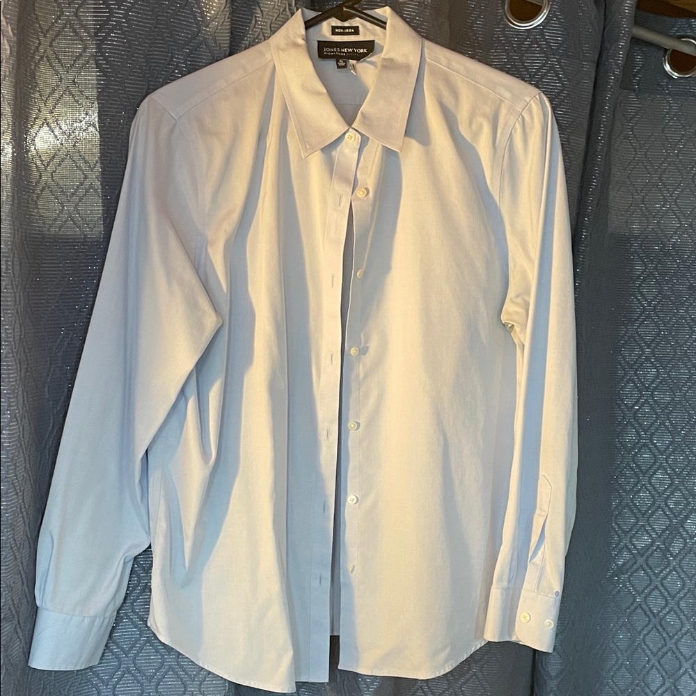 Jones New York women’s PL- Light Blue Dress Shirt